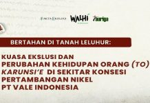 Bertahan di Tanah Leluhur: Kuasa Eksklusi dan Perubahan Kehidupan Orang (To) Karunsi’e di Sekitar Konsesi PertambanganNikel PT Vale Indonesia